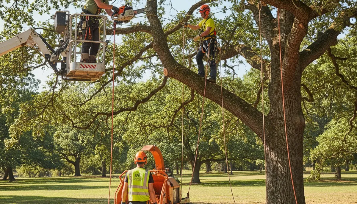 Cape Coral, FL tree trimming crew pruning trees for safety, health, and curb appeal
